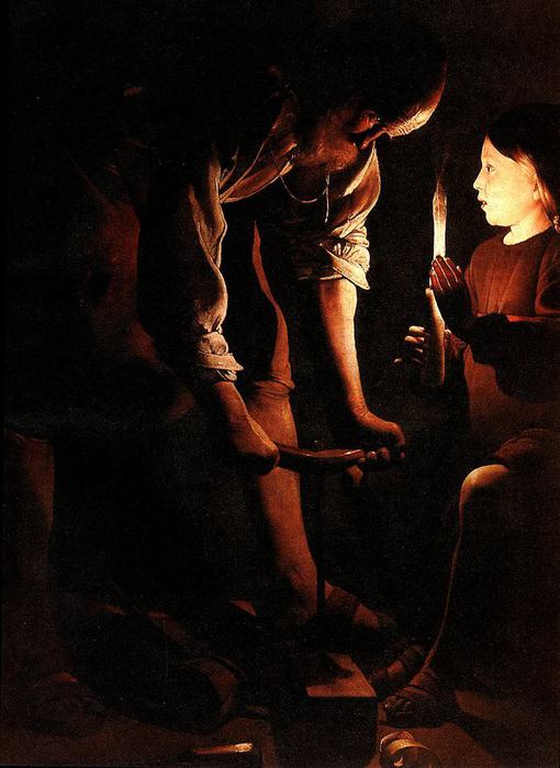 Жорж де Латур. Св. Иосиф-плотник. 1640-е гг. Париж, Лувр.