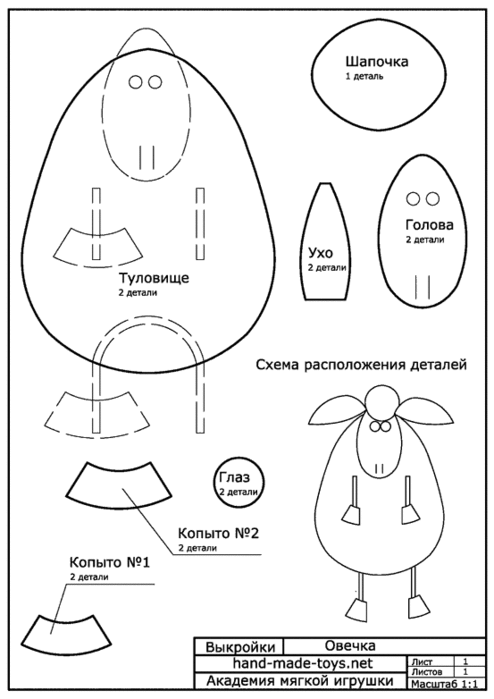 Сшить барашка выкройки Сшить барашка выкройки