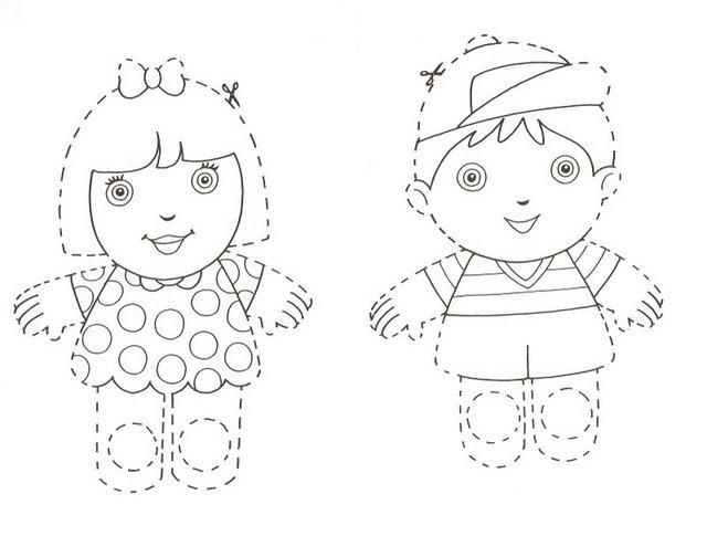 Activities for kids: Paper doll for kids.