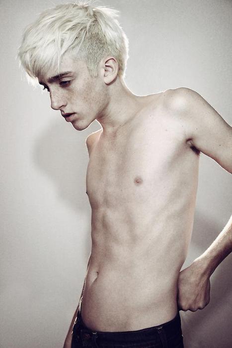 Blond twink naked