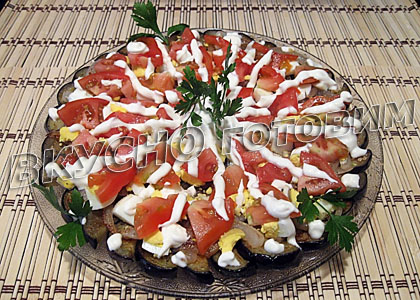 Салат из баклажанов с яйцом рецепт