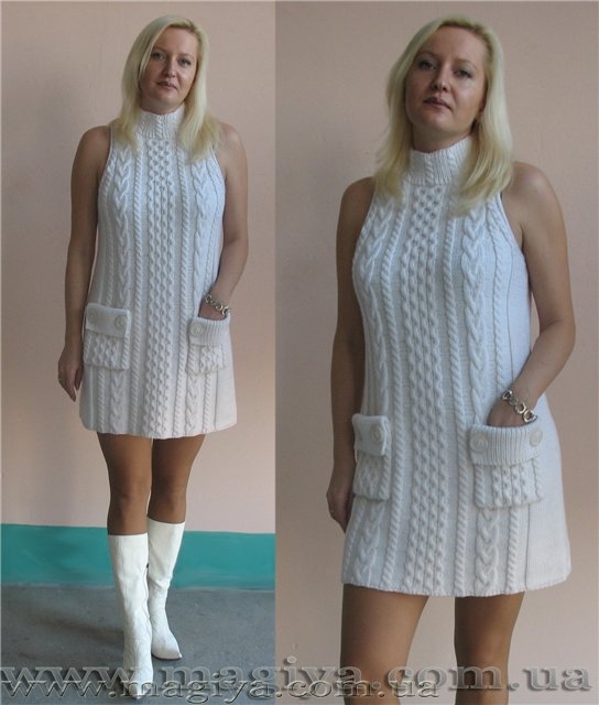 Платья вязанные на полных