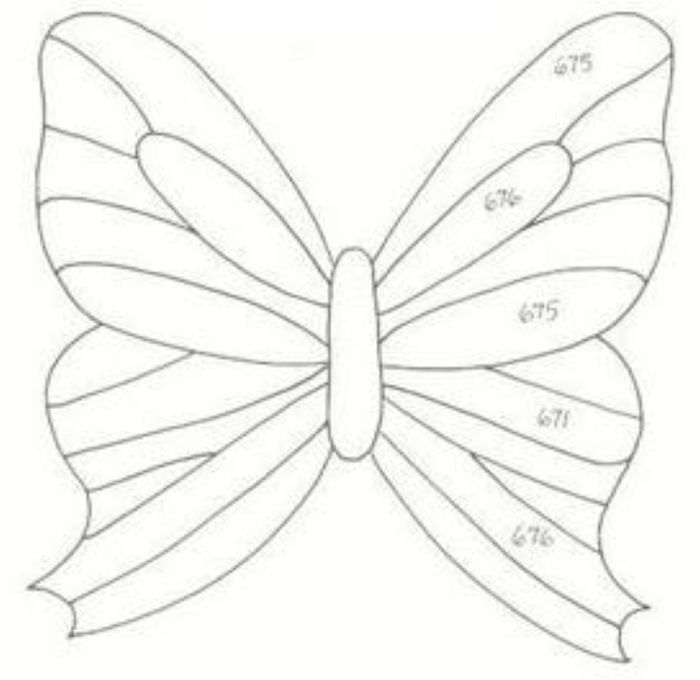 Трафарет бабочки для вырезания из бумаги шаблоны