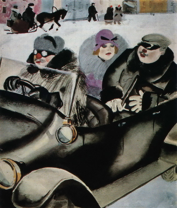 Рудаков - Нэпманы серия НЭП  рисунок для журнала Бегемот 1927 (594x700, 137Kb)