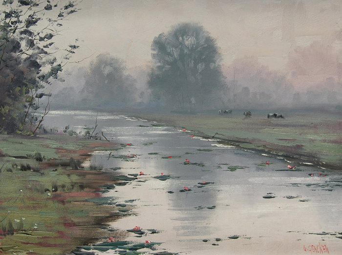 foggy_river_painting_by_artsaus-d5a0c6r (700x521, 379Kb)