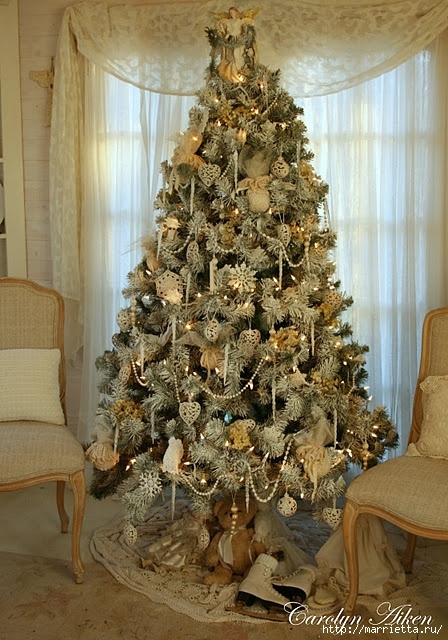 рождественская елка в винтажном интерьере (18) (448x640, 237Kb)