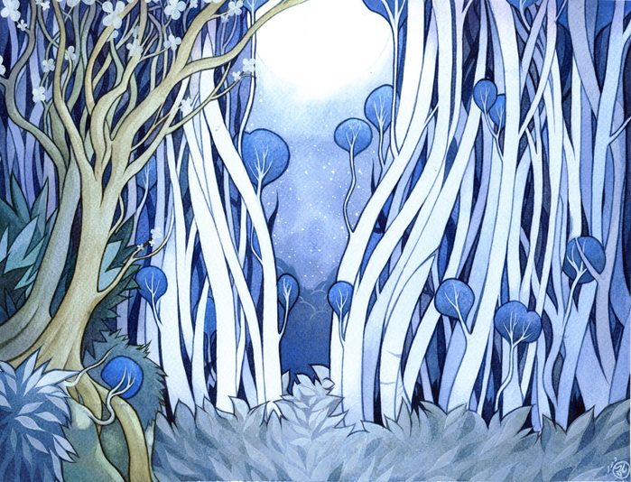 jungle_book___night_forest_by_carrie_ko-d39pw42 (700x534, 584Kb)