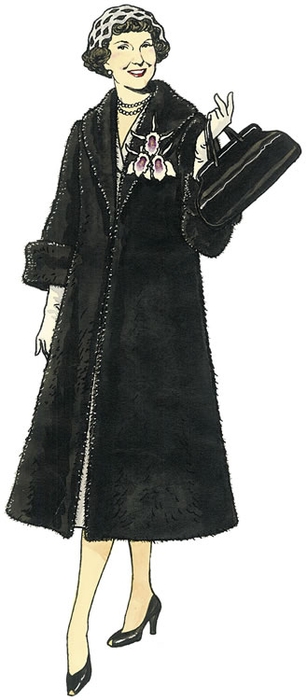 Mamie Dowd Eisenhower 1896 to 1979 inaugural mink coat (307x700, 96Kb)