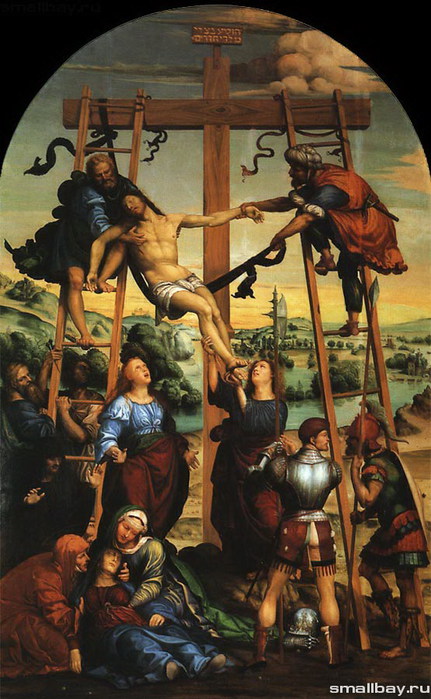 Снятие с креста, 1505  Пинакотека Сиены (431x700, 103Kb)
