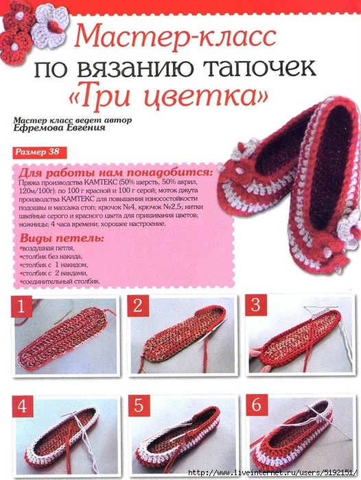 Самый прост вязание тапочки с спиц Самый прост вязание тапочки с спиц