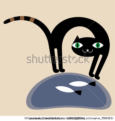 stock-vector-black-cat-and-fishes-108028664 (450x470, 60Kb)