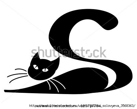 stock-vector-black-cat-lying-over-white-background-120737794 (450x358, 41Kb)