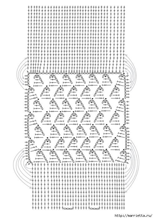 Узор крючком для обвязки подушки (7) (493x700, 251Kb)