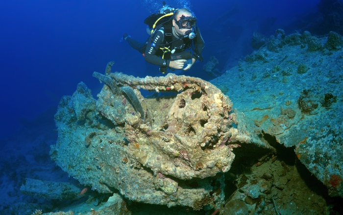 Водолазы исследовали кораблекрушение Тистлегорма в Красном море