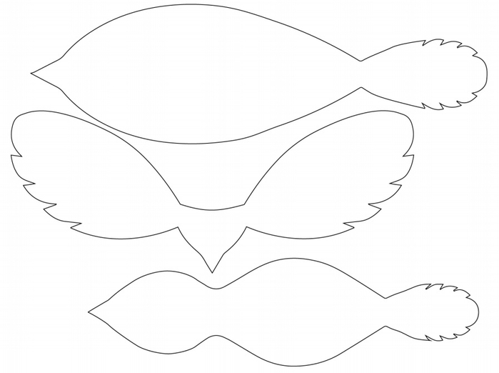 Птички из бумаги. Шаблон и видео МК (4) (700x522, 91Kb)