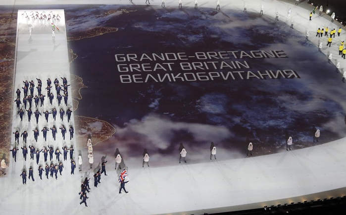 Церемония открытия зимних олимпийских игр в Сочи, стадион 'Фишт', 07 февраля 2014 года