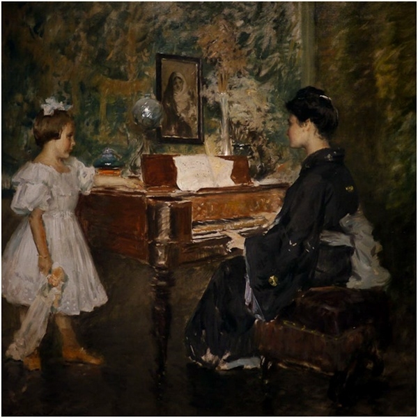 William Merritt Chase leaves us an Impressionest Music Lesson. (600x600, 207Kb)