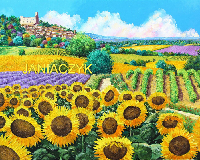 vignes et tournesols en Provence-JANIACZYK Jean-Marc (700x561, 679Kb)