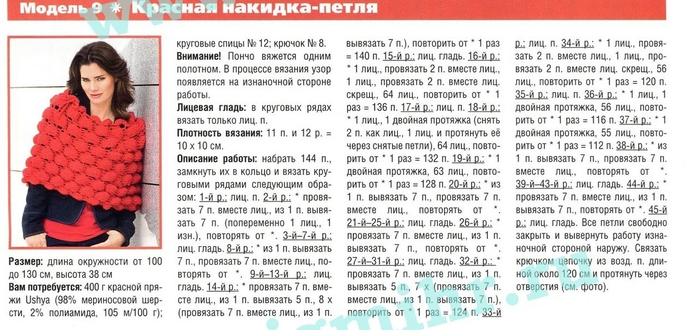 Пелерина спицами связанная Пелерина спицами связанная