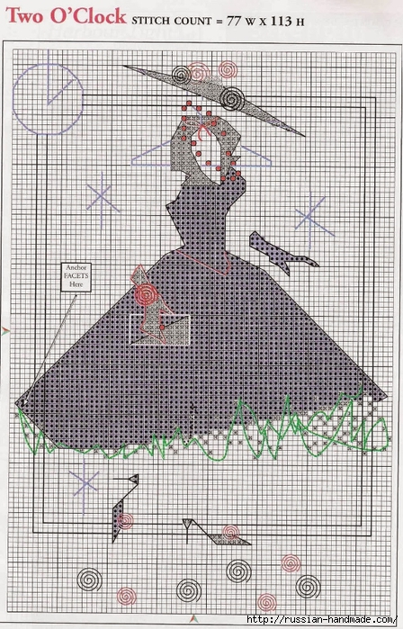 Вышивка крестом. Дамочки в платьях (3) (448x700, 347Kb)