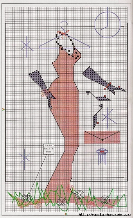 Вышивка крестом. Дамочки в платьях (5) (427x700, 316Kb)