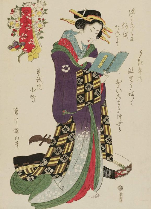Komachi Washing the Book, 1814-17 (505x700, 319Kb)