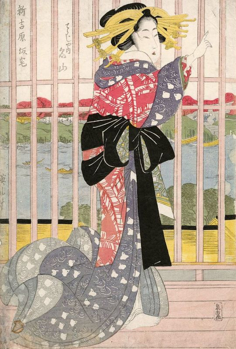 Meizan of the Chjiya, Shin Yoshiwara karitaku, 1809-13 (473x700, 388Kb)