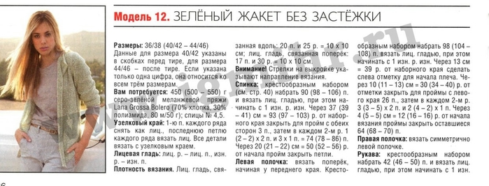 Жакет спицами без застёжки Жакет спицами без застёжки