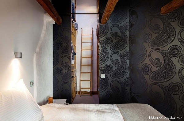 bedroom-design-wall-decoration-fleece-wallpaper-Exclusive-Loft-on-Strandvagen (600x395, 161Kb)