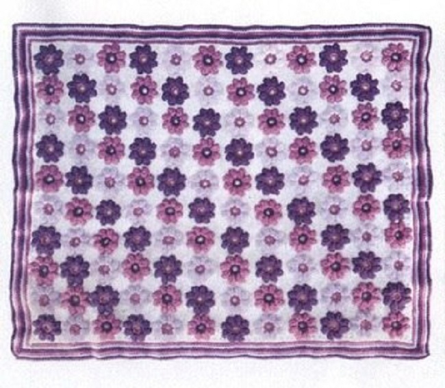 Цветочный детский коврик крючком (5) (650x567, 309Kb)