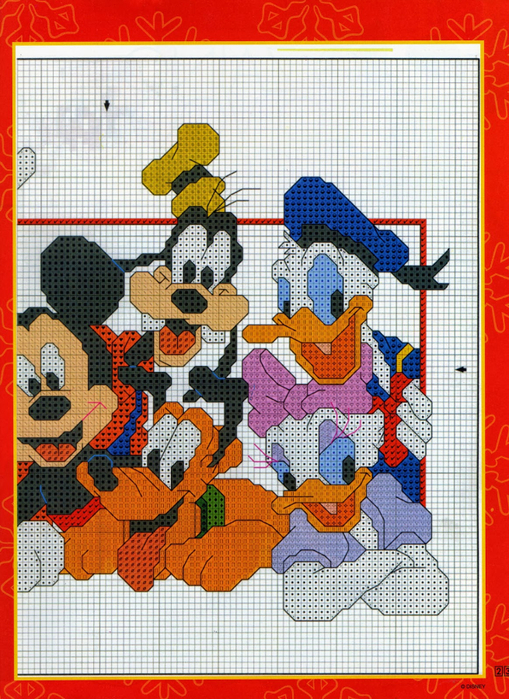 Микки Маус. Схемы вышивки для детских вещей (3) (509x700, 575Kb)