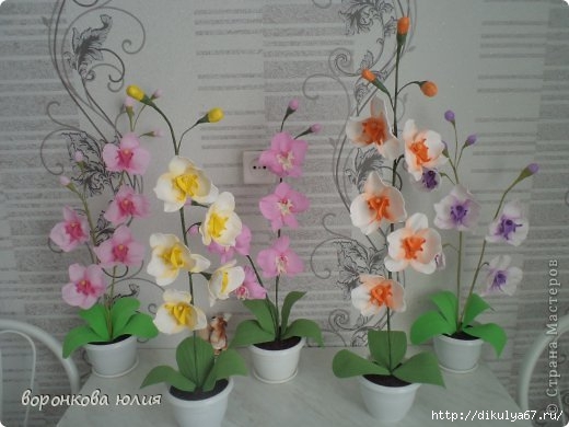 Цветы Из Фоамирана Фото Схемы
