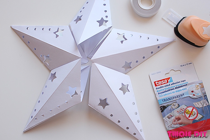 Объемная звезда из бумаги своими руками ⭐ как сделать звезду