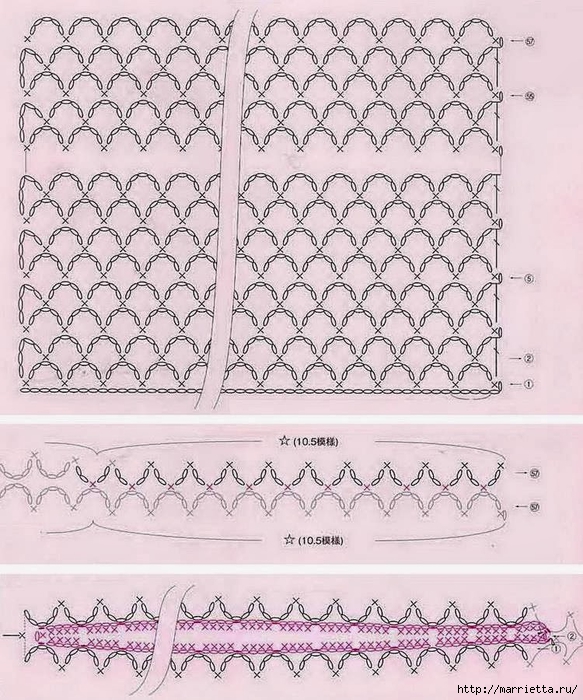 Вязание крючком ПОНЧО. Схемы (12) (583x700, 350Kb)
