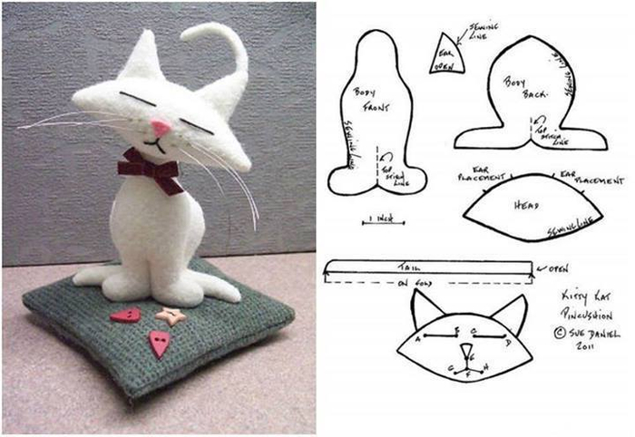 Кошка из фетра выкройки