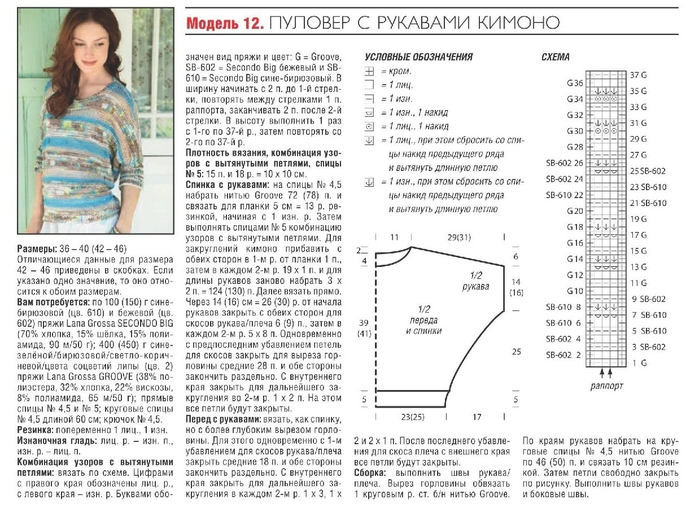 Вязать цельнокройный рукав Вязать цельнокройный рукав