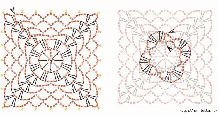 Летние ажурные пуловеры крючком. Две модели со схемами (2) (700x365, 236Kb)