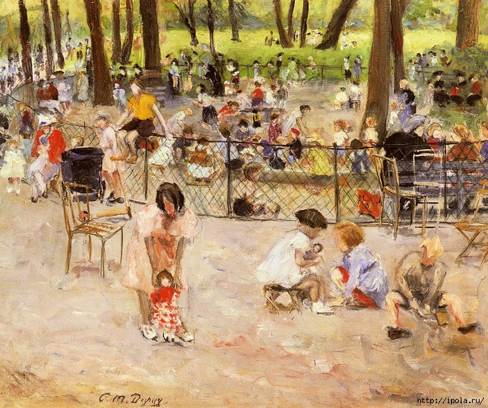 Dupuy_Paul_Michel_Le_Parc_Monceau_A_Paris (700x585, 466Kb)