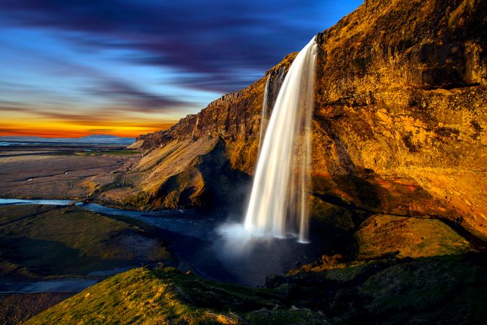 Водопад Селйяландсфосс фото 2 (700x466, 500Kb)