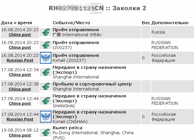 Следим за посылками