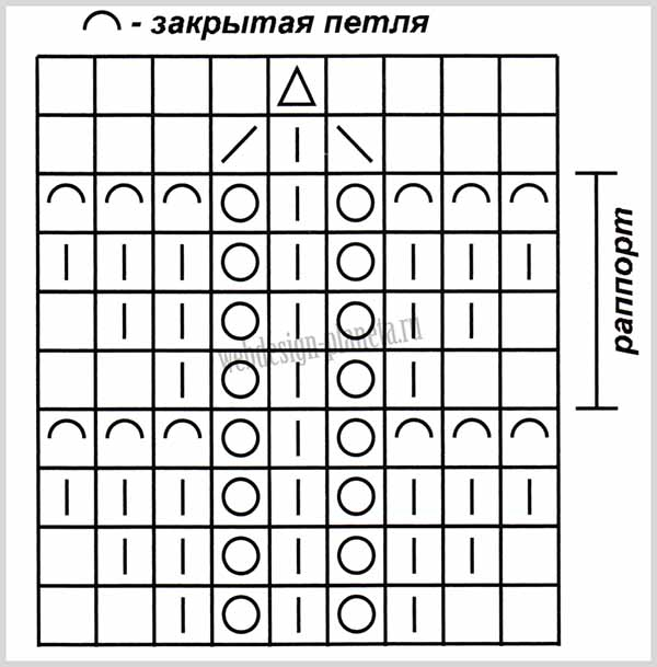 vyazanoe-palto-spitsami-s-korotkimi-rukavami-shema-A (600x609, 162Kb)