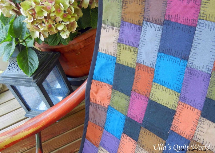 Накидка для кресла, коврик и сумочка из разноцветных лоскутков (14) (700x498, 346Kb)