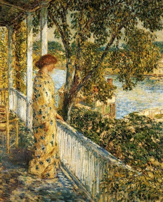 Childe Hassam 1859-1935 - American painter - The Impressionist Garden  (30) (562x700, 593Kb)