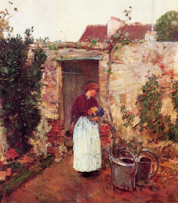 Childe Hassam 1859-1935 - American painter - The Impressionist Garden  (32) (616x700, 513Kb)