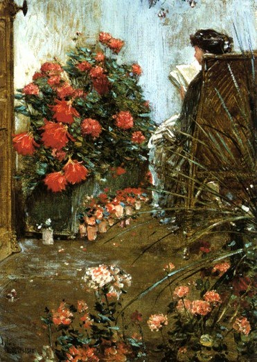 Childe Hassam 1859-1935 - American painter - The Impressionist Garden  (39) (371x522, 283Kb)