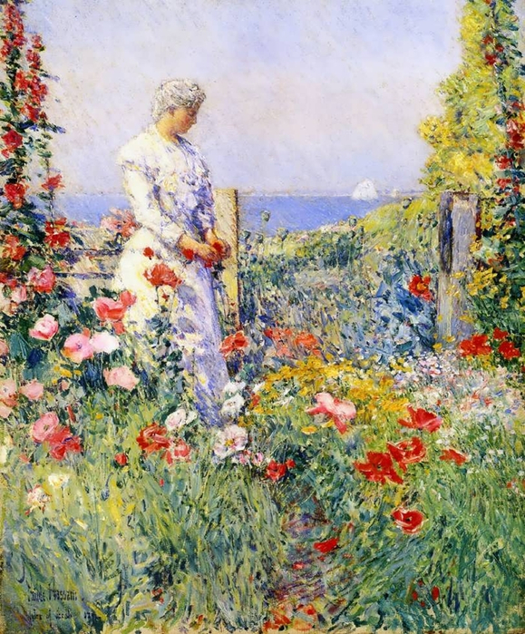 Childe Hassam 1859-1935 - American painter - The Impressionist Garden  (41) (579x700, 564Kb)