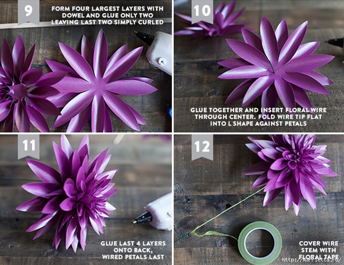 ЦВЕТЫ из Гофрированной Бумаги ГЕОРГИНЫ Как сделать своими руками / CREPE PAPER FLOWERS DIY