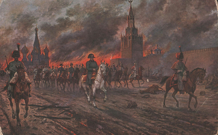 Napoleon vhodit v Moscow (700x434, 328Kb)