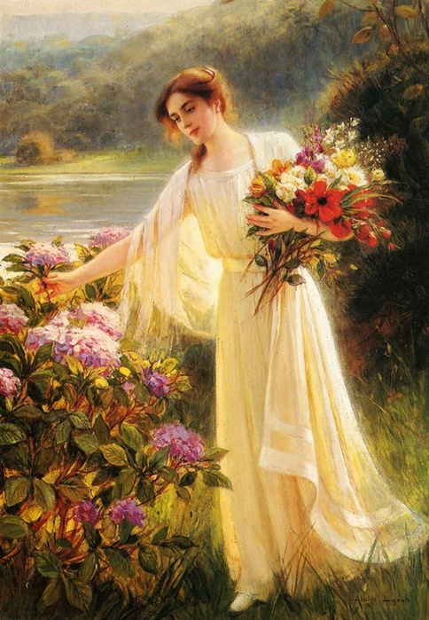 Gathering Flowers (484x700, 437Kb)