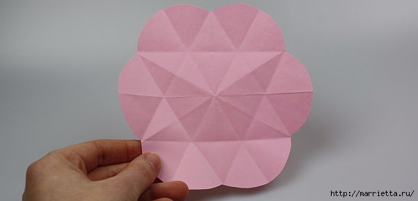 Творчество с детьми. Цветочки в технике оригами (6) (600x288, 42Kb)